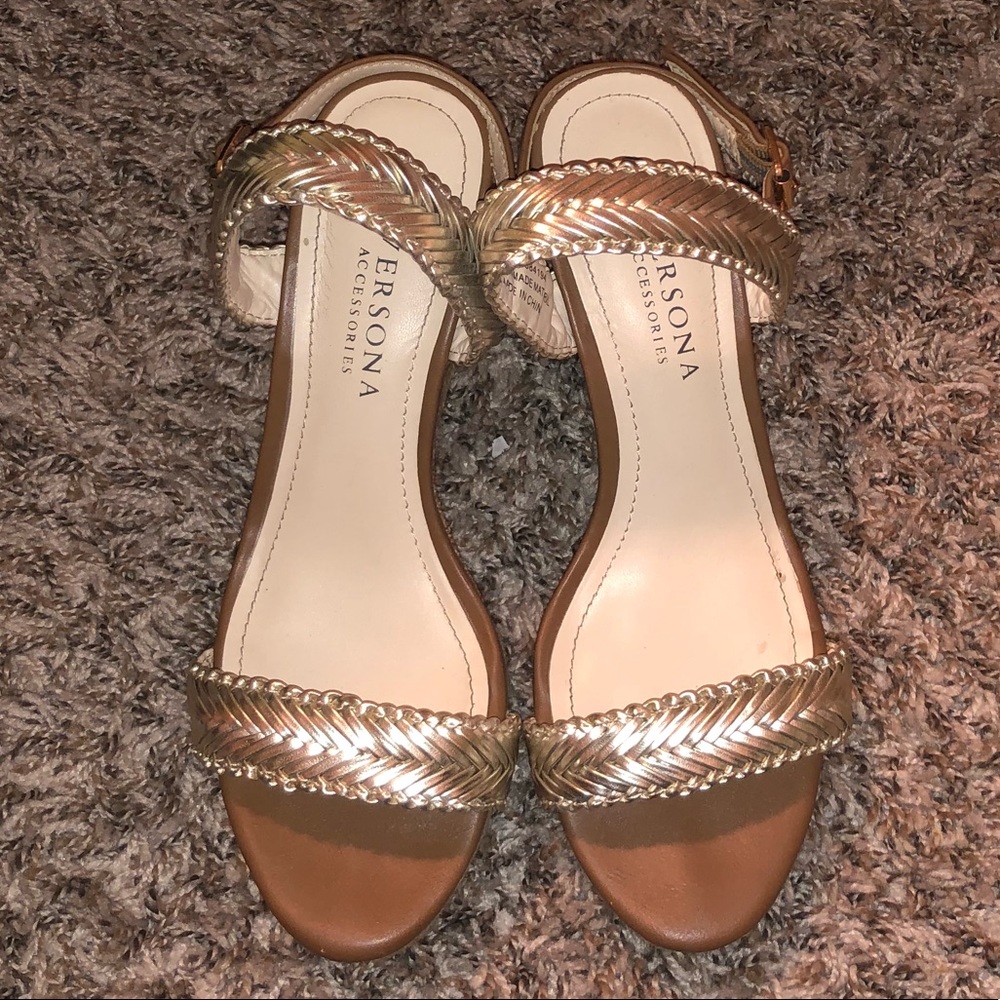 Gold Cork Wedges - Picture 3 of 4
